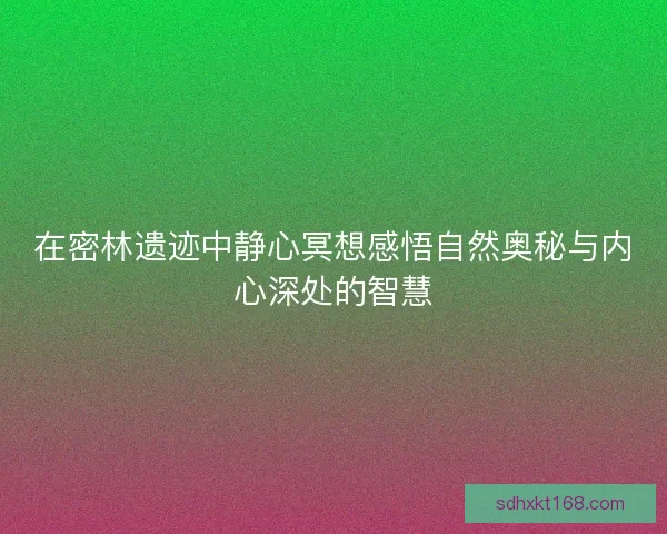 在密林遗迹中静心冥想感悟自然奥秘与内心深处的智慧